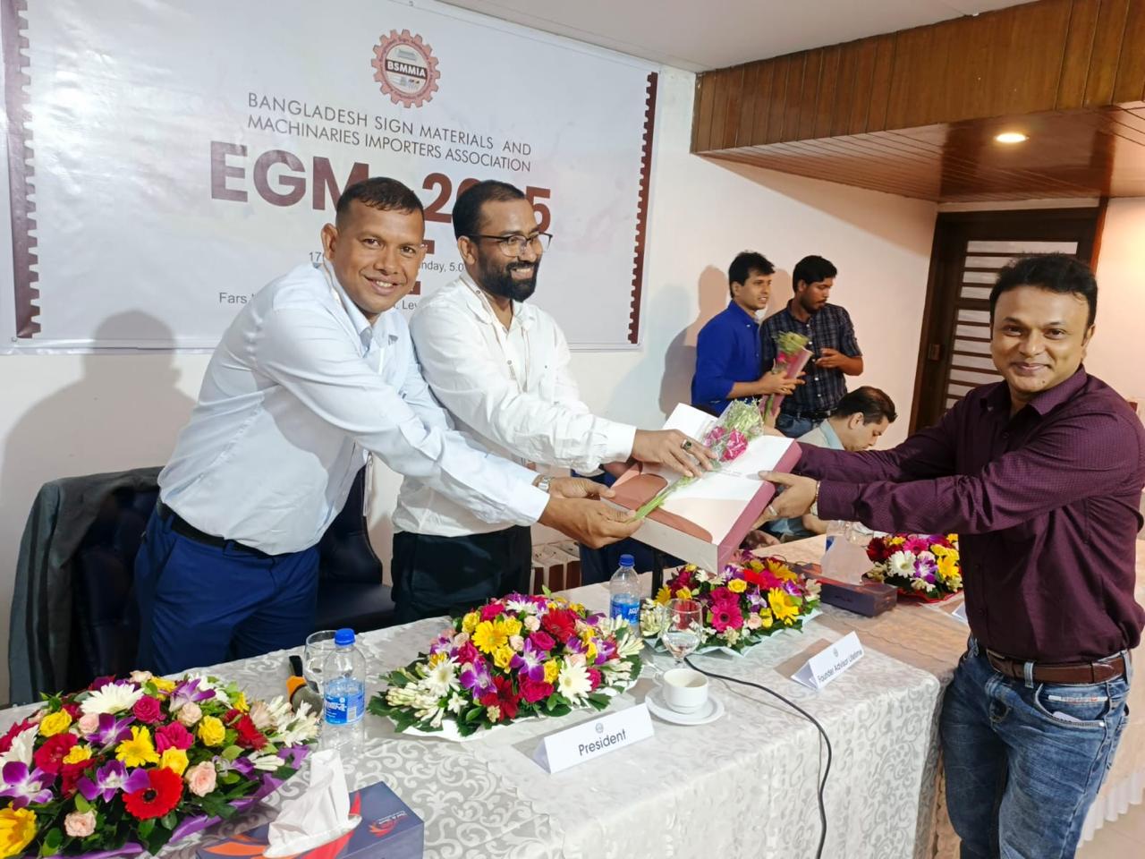 ASM Media BD group photo at company celebration event